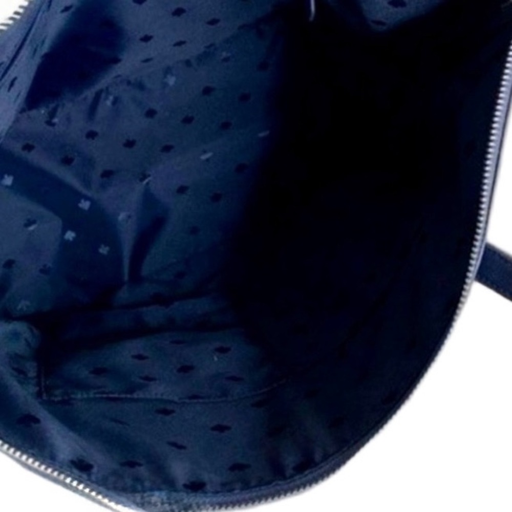 Kate Spade Lola Joely Glitter Tote Large Dusk Navy Shimmery Carryall - Picture 8 of 13